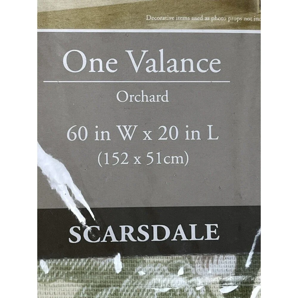 4 NOS Home Trends Orchard Scarsdale Floral Rose Tassel Window Valance Cottagecor